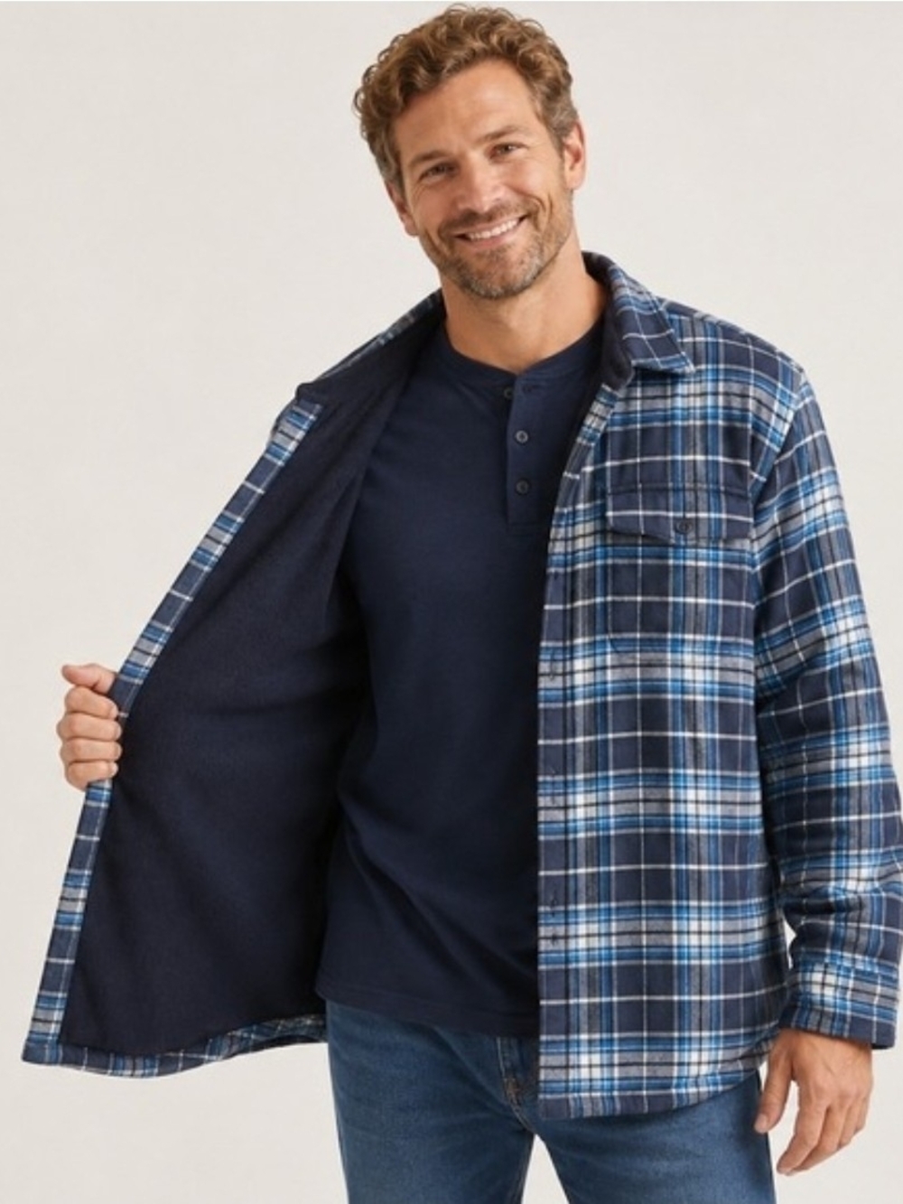 L.L. Bean Men’s Plaid Flannel Shirt Jacket